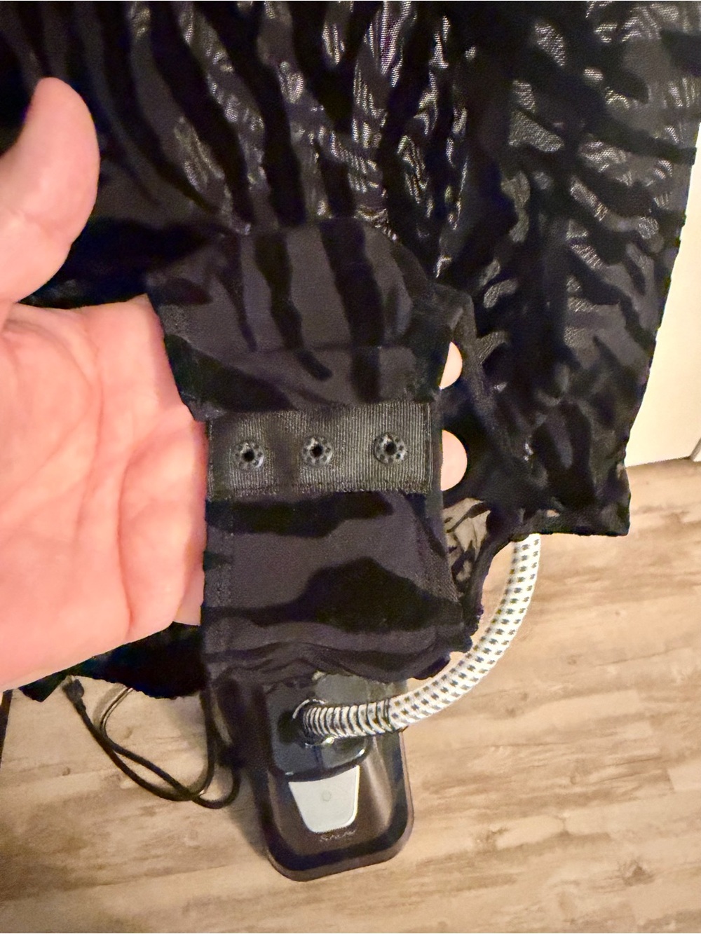 torrid Black Sheer Zebra-Print Sleeveless Bodysuit - Picture 3 of 3
